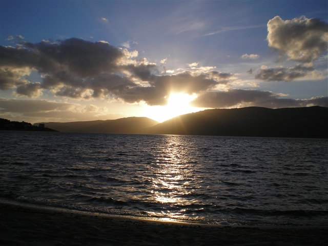 Tramonto dalla spiaggia.